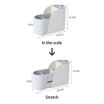 

Multifunctional retractable Kitchen Storage Rack Chopsticks Tableware Cutlery Fork Spoon Drain Storage Box