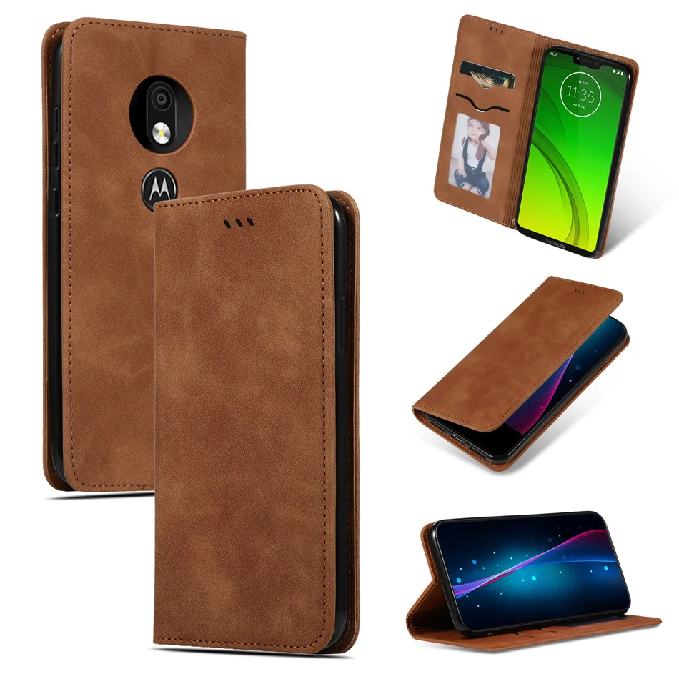 Роскошный чехол-портмоне в ретро-стиле бумажник чехол для Motorola Moto G7 Play чехол G7 Мощность сенсорный флип сумка на мото G7 плюс книга ТПУ кожаный чехол