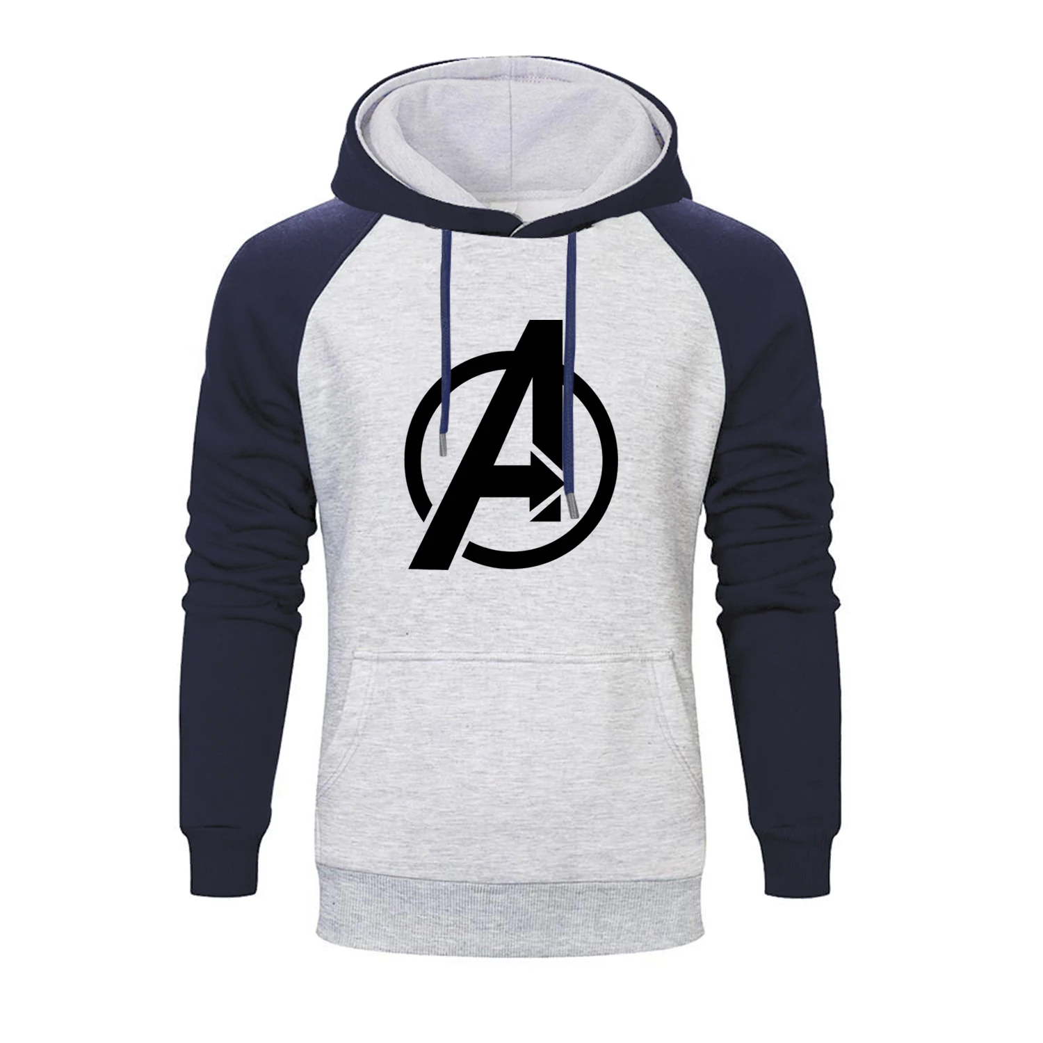 Marvel Movie Avengers Logo Printed Raglan Hoodies Men 2019 Autumn Thanos Infinity Gauntlet Men