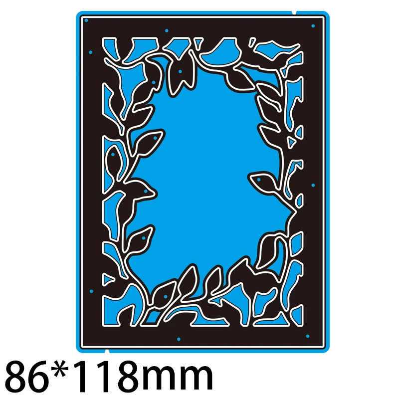 

86*118mm Rectangle Flower Laciness New Cutting Dies Scrapbook Decoration Embossing Paper Craft Album Card Punch Knife Mold