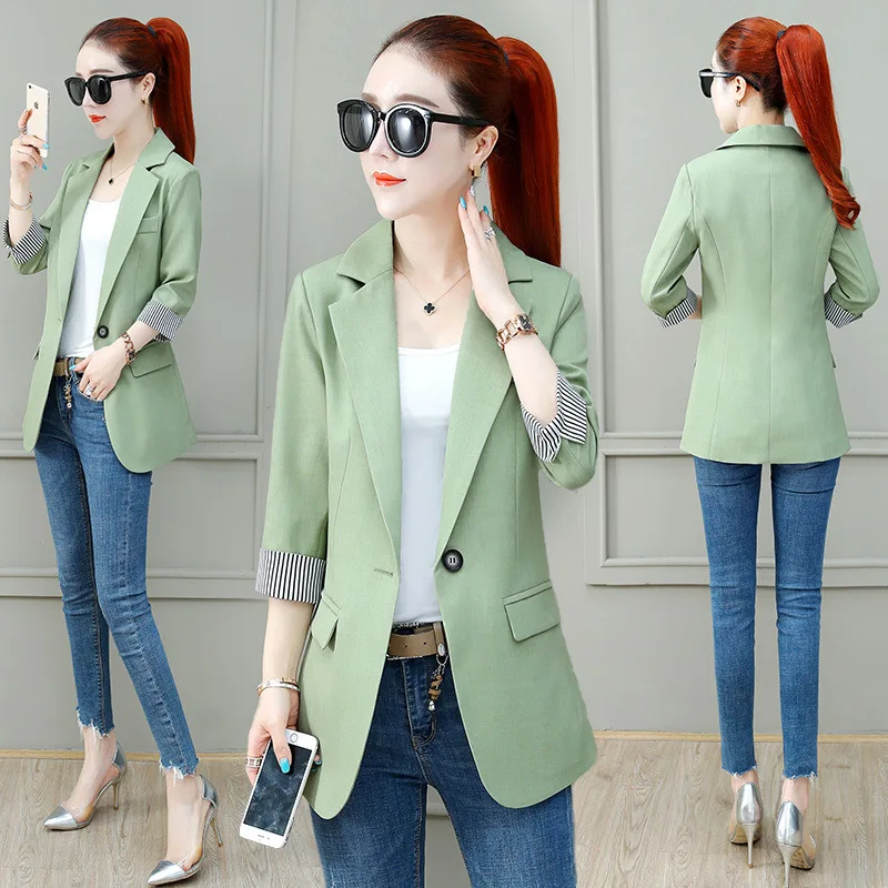 

Online Celebrity Small Suit Coat Women's Thin 2019 Autumn New Style Korean-style Elegant Casual Women's Blazer Spring And Autumn