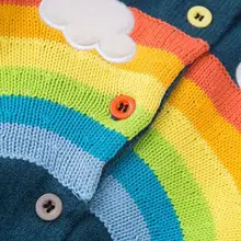 Детский свитер, кардиган, пальто, свитер, радужная Детская рубашка