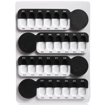 

Nail Color Card 24 Acrylic Nail Art Polish Gel Display Sample Nail Clip Palette Practice Tool