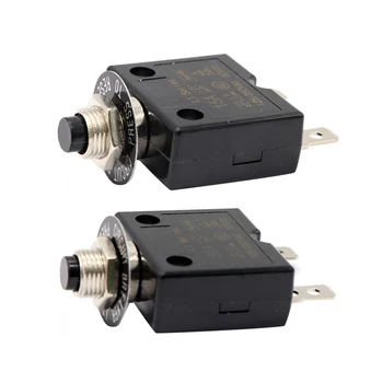 

2 Pcs Circuit Breaker 12V/24V Push Button Resettable Thermal Circuit Breaker Panel Mount, 15A & 30A