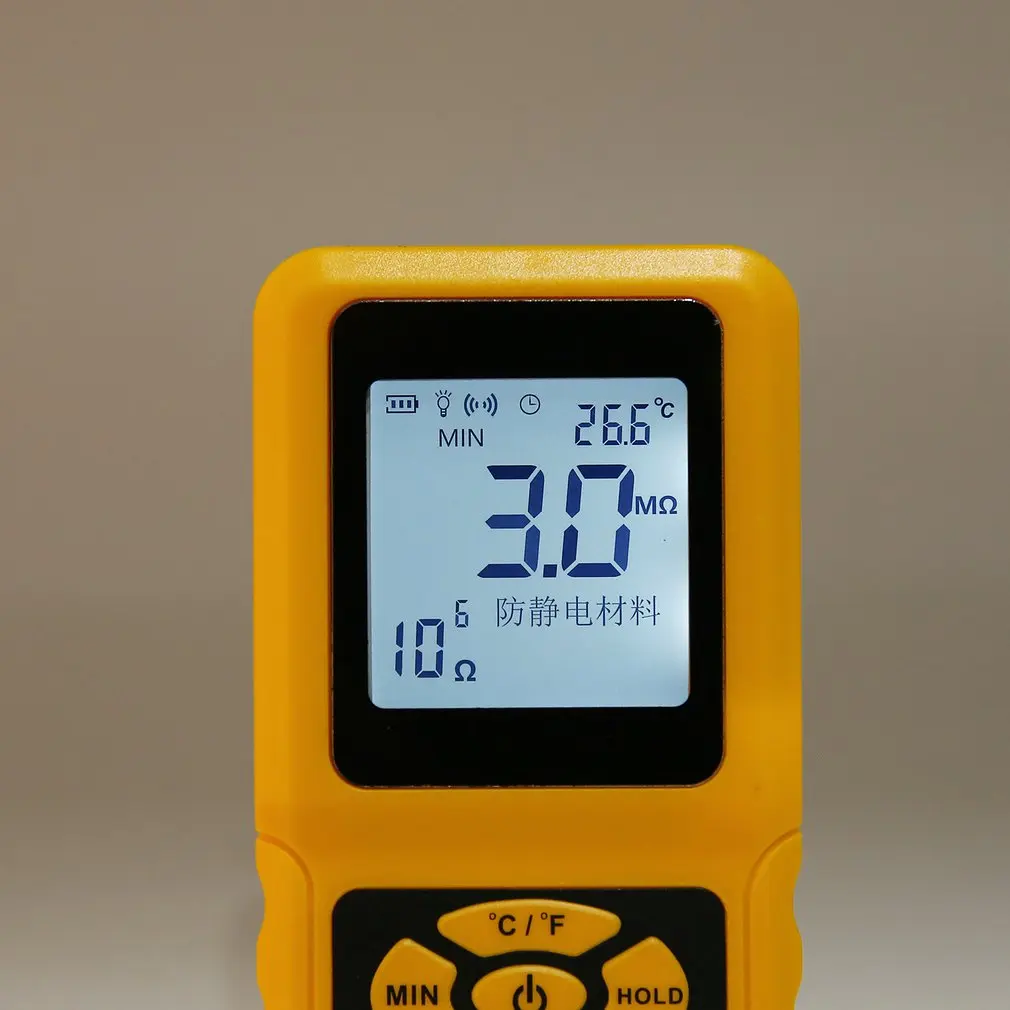 

SMART SENSOR AS982 Portable surface resistance meter tester Handheld Earth Resistance Meter Data Holding function LCD display