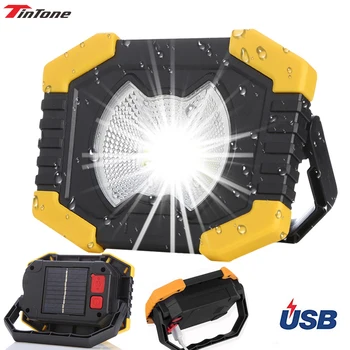 

Powerful Solar LED Work Lantern Built-in Battery Spotlight Rechargeable Camping Light