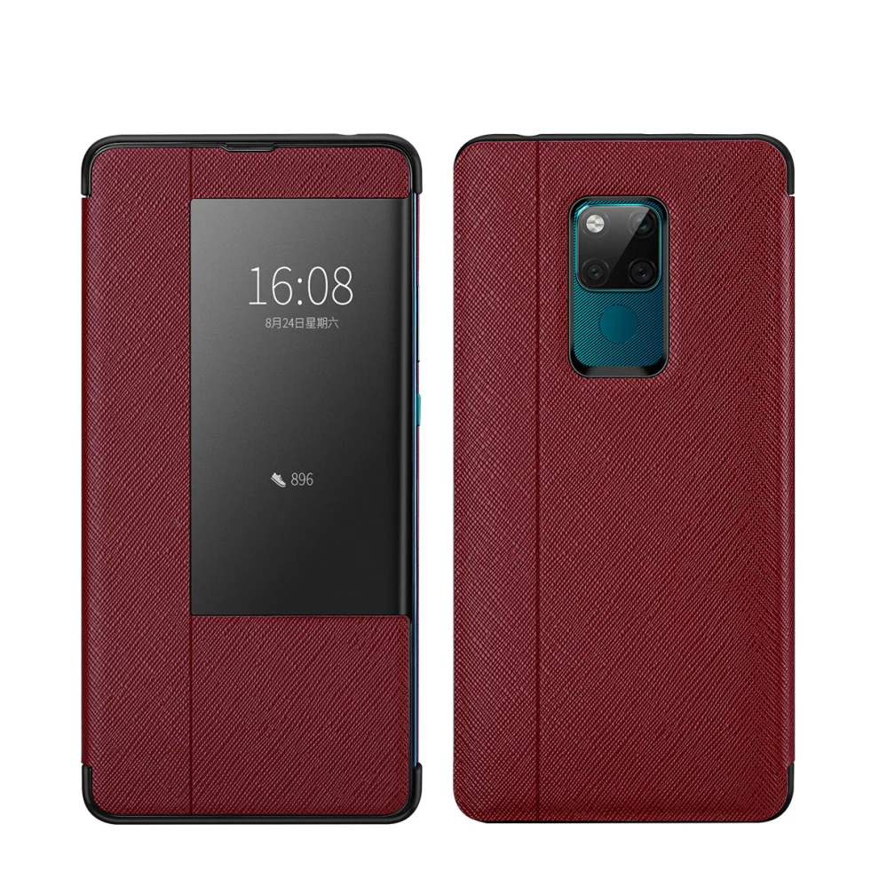 Чехол из натуральной кожи с перекрестным узором для huawei mate 20 Pro X 5G, тонкий смарт-просыпающийся/спящий флип-чехол для huawei mate 20 X 20X