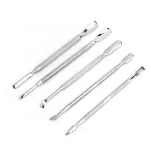 5 шт. профессиональный нержавеющей стали мертвой кожи вилка сталь толкатель ногтей Триммер Набор инструментов для маникюра