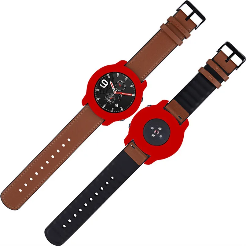 Replacement Case for Huami AMAZFIT GTR 47mm Soft TPU Protection Silicone Full Case Cover Shell Silicone Frame Protective 40AUG1545