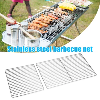 

Barbecue BBQ Grill Net Stainless Steel Rack Grid Grate Replacement for Camping YE-Hot