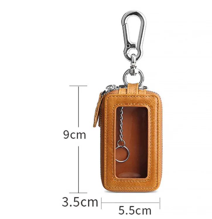 Retro multi-function household key bag men and women leather car key ring ring box female key wallet