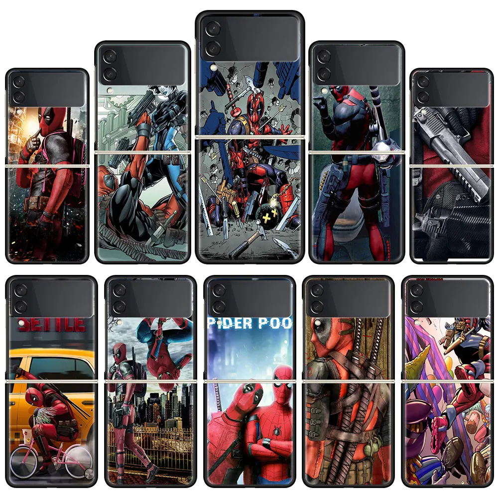 Чехол для телефона из поликарбоната Marvel Дэдпул Samsung Galaxy Z Flip3 жесткий пластиковый
