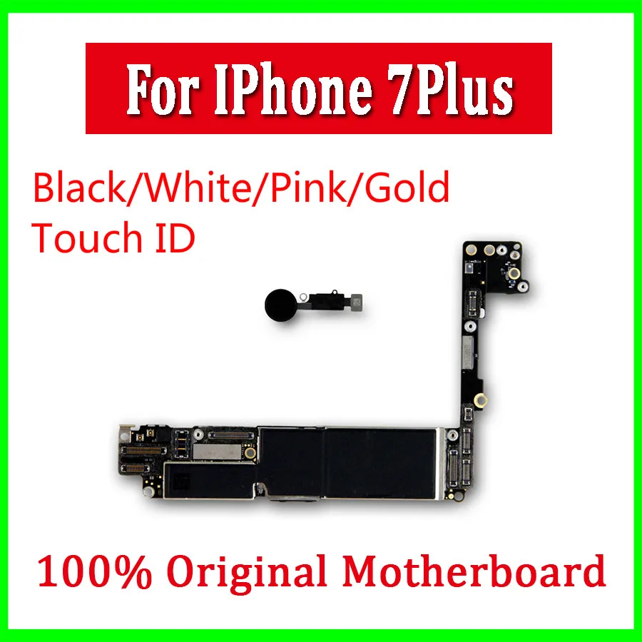 

Factory Unlocked For iPhone 7 Plus Motherboard With Touch ID Motherboard For iphone 7 Plus Logic Board 7 Plus With IOS Chips
