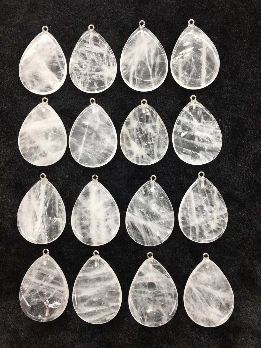 

Wholesale 10pcs/Pack Clear Quartz Rock Crystal Bead Pendant,Pear Shape Gem Stone Jewelry Necklace DIY 32mm