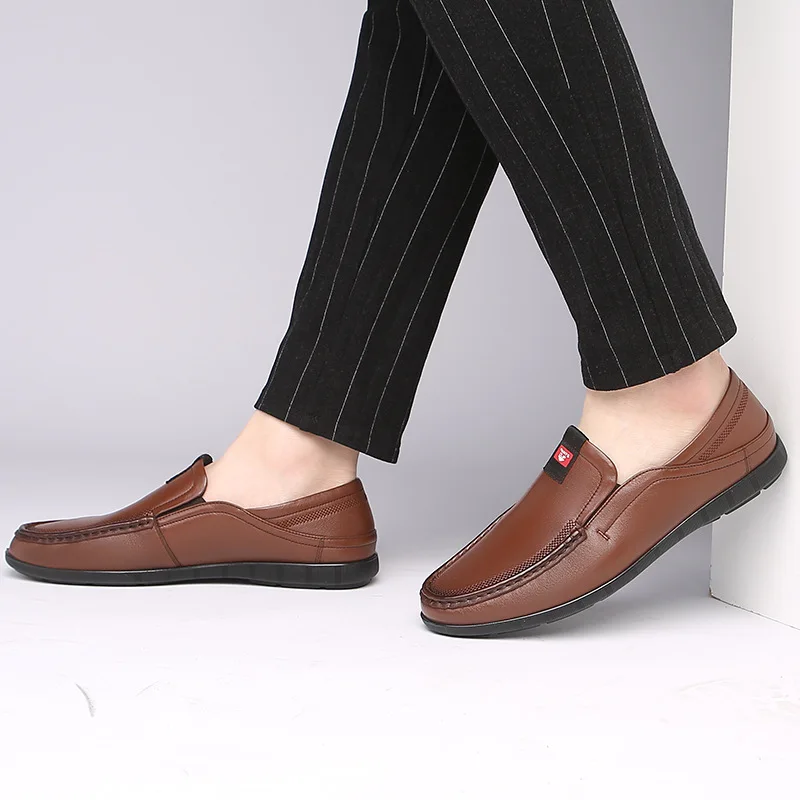 Мужские Лоферы High-end Мужская мода первый слой кожи одношаговый Для мужчин Мужская обувь