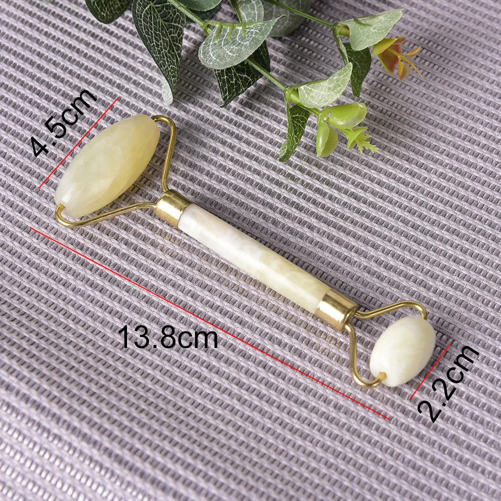 Portable Facial Massage Roller Double Heads Jade Stone Face Lift Hands Body Skin Relaxation Slimming Beauty Health Care