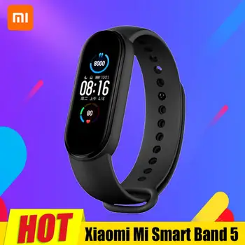 

Original Xiaomi Mi Band 5 Smartband Color Touch Screen Miband 5 Wristband Fitness Heart Rate Monitor Sport Waterproof Strap
