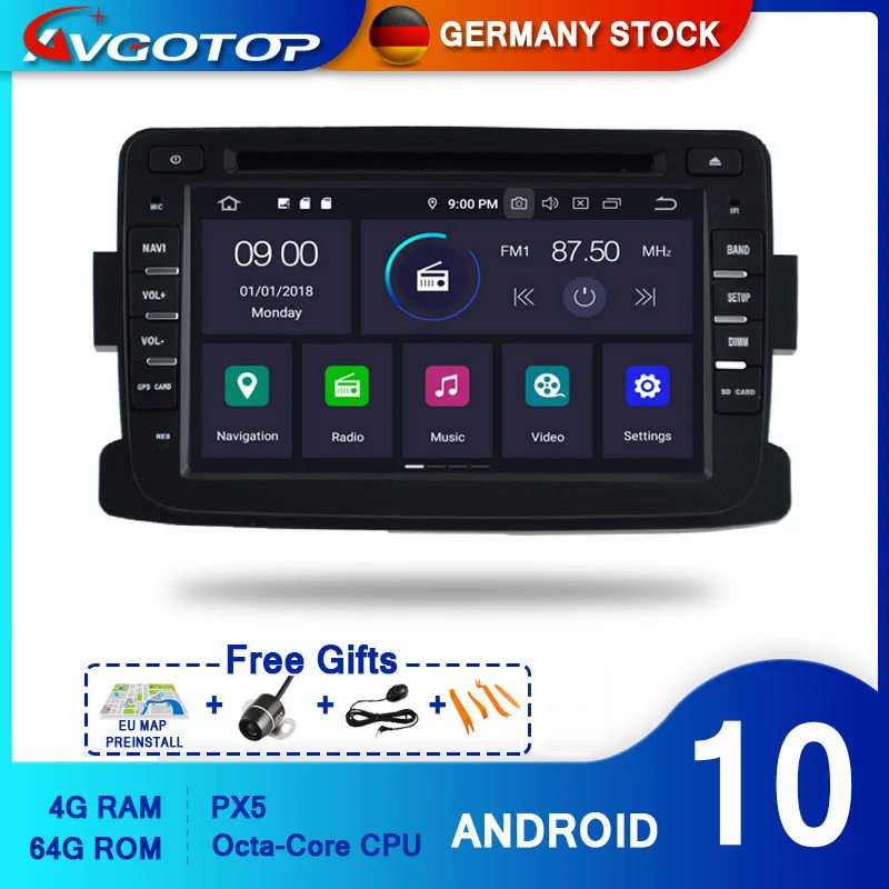 AVGOTOP навигация автомобильный мультимедиа для RENAULT DUSTER Wifi GPS авто аудио автомобиля