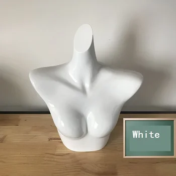 

Plastic Female Mannequin Bust Model For Bra Underwear Jewelry Display White M-55