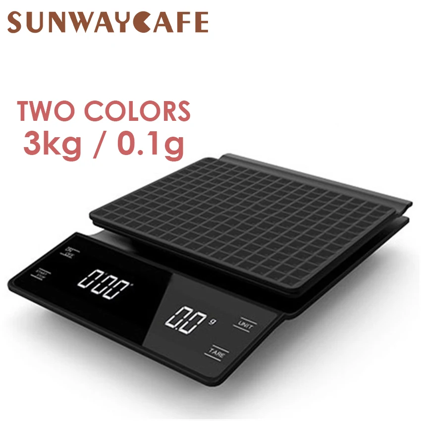  3kg / 0.1g Household Electric Scale Portable Drip Coffee Scale with Timer Electronic Weighing Bar K - 33032333411