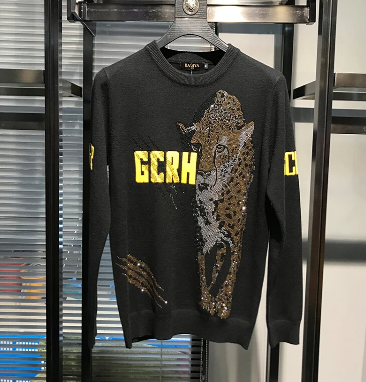 Весенний осенний мужской хлопковый свитер с длинным рукавом, мужской повседневный однотонный приталенный свитер в европейском стиле - Цвет: as picture shown