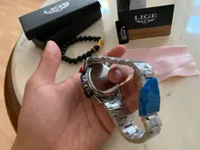 LIGE-reloj analógico de acero inoxidable para hombre, nuevo accesorio de pulsera de cuarzo resistente al agua con cronógrafo, complemento Masculino deportivo de marca de lujo con esfera luminosa