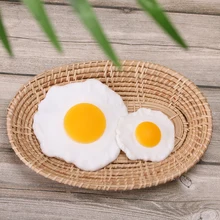1 шт. кухонные игрушки имитация жареного яйца творческие искусственные продукты яйца пашот детей ручной работы DIY аксессуары Обучающие реквизит