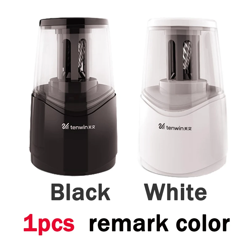 8010-1pcs-remark Tenwin электрическая точилка для карандашей Автоматическая точилка для карандашей Kawaii ручка нож батарея/USB зарядка питание канцелярские принадлежности - Цвет: 8010-1pcs-remark