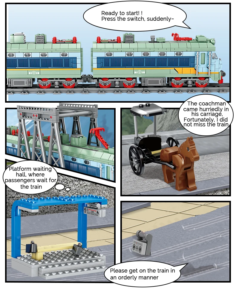 KAZI Electric building block Technical Train series railway track laying machine engineering educational assembling toy 25 H5a27fbc5ca5c457ba6c938f83b99ee5dN