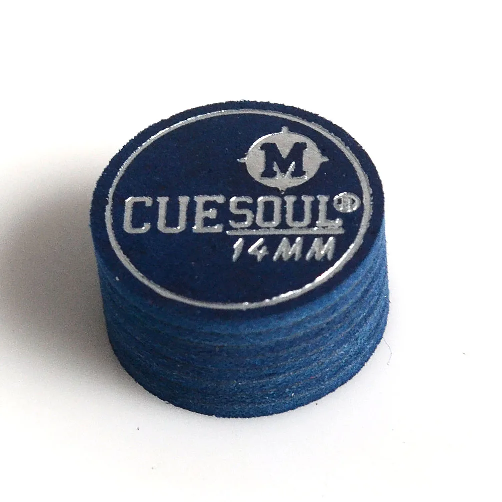 Pool Cue Tips CUESOUL Pool Billiard Cue Tips 14 mm-S/M/H-Set of 3 Blue pool cue tips billiard cue tips billiard accessories