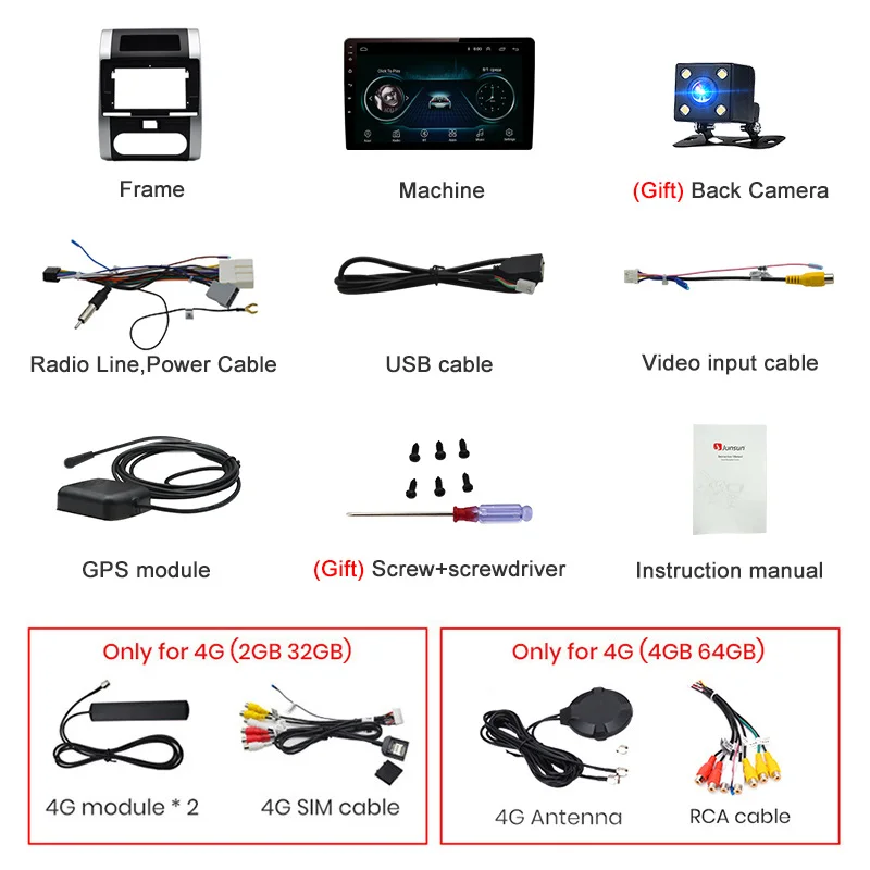 Junsun 2G+ 32G Android 8,1 для Nissan x trail t31 2007-2013 Qashqai 2 din Автомобильный Радио стерео плеер Bluetooth gps Навигация dvd