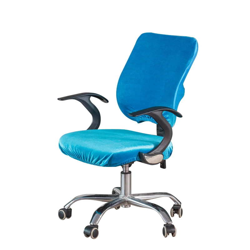 Бархатный офисный чехол на компьютерное кресло эластичный стрейч кресло Лифт стул защитный чехол моющийся, 1 комплект(задняя крышка+ чехол на сиденье - Цвет: Color 6