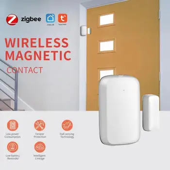 

EWelink Smart Home EWelink Wireless Door And Window Sensor ZigBee Door Sensor Detector App Control Work With Zigbee Getway Hub