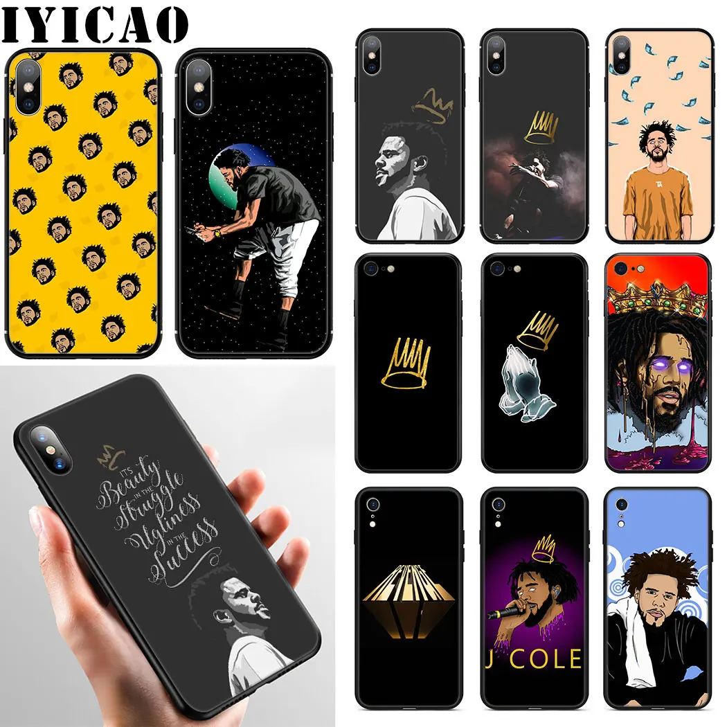 Мягкий чехол для телефона IYICAO Rapper J Cole iPhone XR X XS Max 6 6S 7 8 Plus 5 5S SE|Бамперы| |