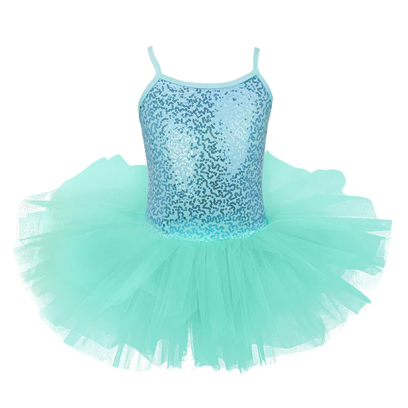 Iefiel для детей для девочек; балетная юбка-пачка; Одежда для танцев для девочек; купальник для Танцы для девочек гимнастическое балетное танцевальное класс платья - Цвет: Turquoise