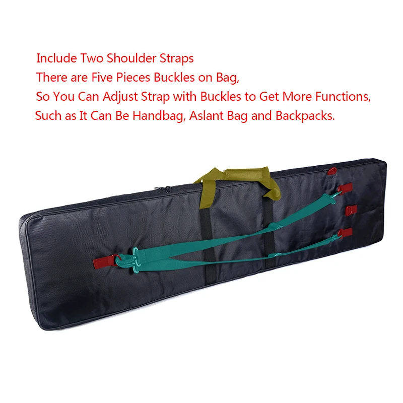 ohhunt 120cm 47 inch Shot~Gun Carrying Tactical Hunting Rifle Bags Polyester Construction Air Gun Protection Case Holsters Black (3)