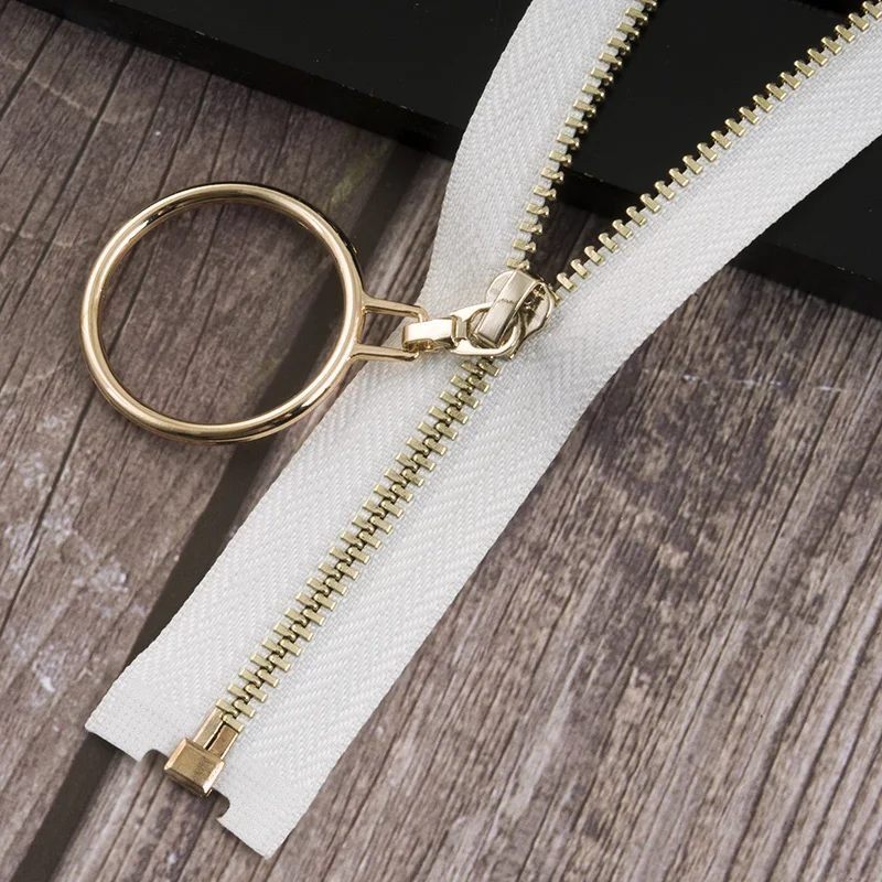 whitegold 1 шт. 3#40 см 70 см Металлические молнии Open-end застежка на молнии для шитье сумок пуховик юбка молния Ремонтный комплект DIY аксессуары для одежды - Цвет: whitegold
