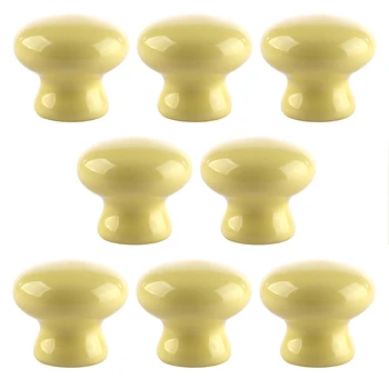 

8pcs Small Ceramics Single Span Door Knob Furniture Handle Drawer Cupboard Kitchen Pull Handle Hardware New - Blue /Pink/White