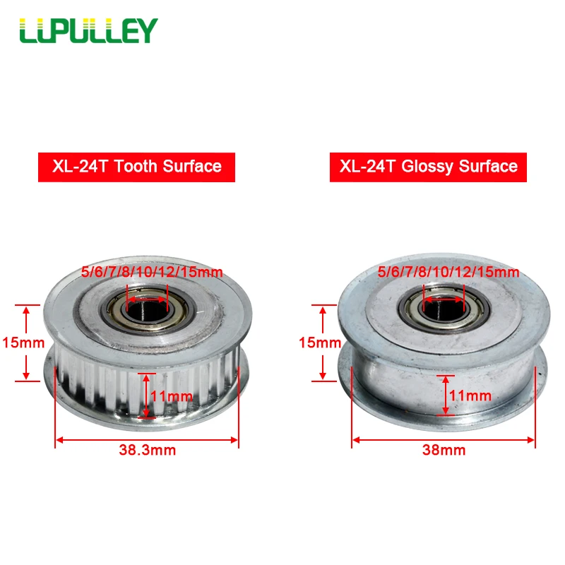 LUPULLEY XL 24T зубчатые синхронные колеса/натяжной зубчатый шкив без ступенчатого готового отверстия с подшипниками 24T Ilder зубчатый шкив
