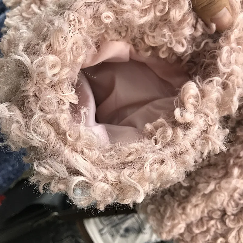 Модное пальто из овечьей шерсти Женская зимняя куртка новая Корейская свободная Меховая куртка маленькая ароматная куртка женская