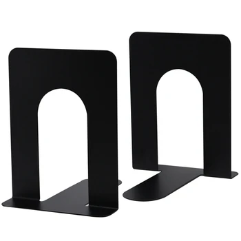

A+Bookend Supports, Heavy Duty Metal Black Bookend Support, Set of 5 Pairs