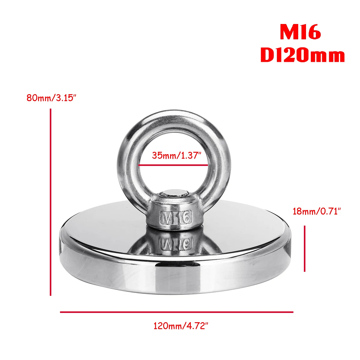 Максимум 700 кг мощный неодимовый магнит круглый толстый Eyebolt охотничий за сокровищами магниты сильнейший постоянный магнитный рыболовный магнит
