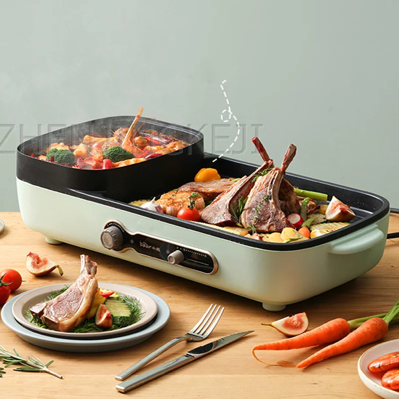 

Electric Frying Pan, Electric Hot Pot, Multi-Function Cooking Pot, Non-stick Flat Bakeware, Independent Temperature Control
