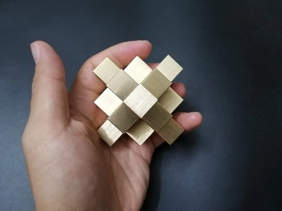 Китайский Конг Ming Lock 3D головоломка коллекция Чистая латунь металлическая головоломка модель игры хобби Игрушка Головоломка