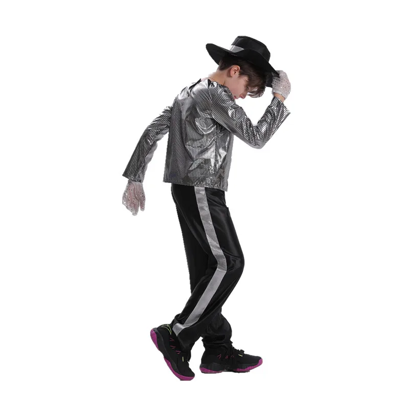 Boys Kids Children's Day Michael Jackson Cosplay Dancer Costume