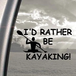 Для I ɽ Rather Be каякинга черный наклейка весло для байдарки автомобиля Стикеры