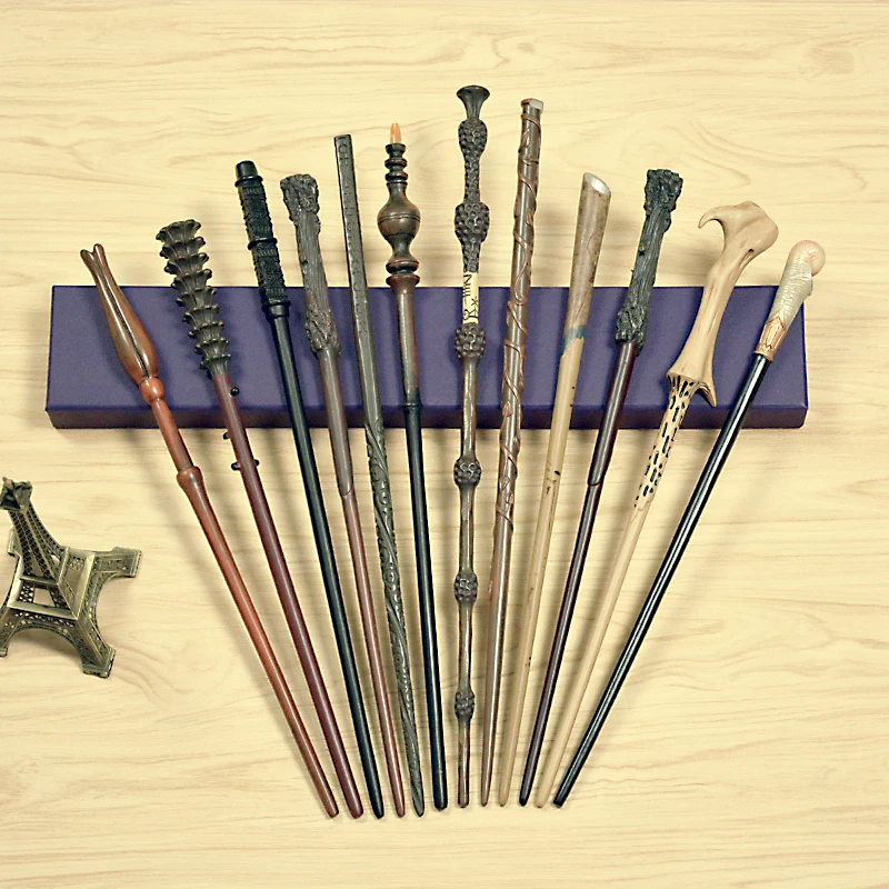 

12 Kinds Of Magic Wands Potter Cosplay Metal/Iron Core Children Magic Toy Wand Gift with Box Packaging Prop Mystery Box Wand