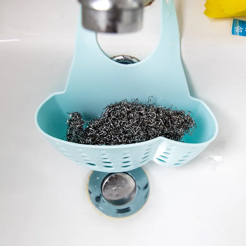 

Kitchen Tap Sponge Drying Rack Adjustable Stud Sink Storage Basket Drain Basket