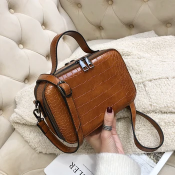 

Pattern Leather Crossbody Bags For Women 2020 Fashion Small Solid Colors Shoulder Bag Female Handbags and Purses With Handle #35
