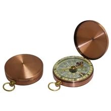 Чистый медный раскладушка многофункциональный компас со светящимися карманными часами компас портативный металлический измерительный инструмент